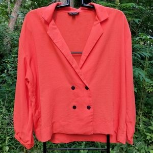 Orange Blouse by Topshop